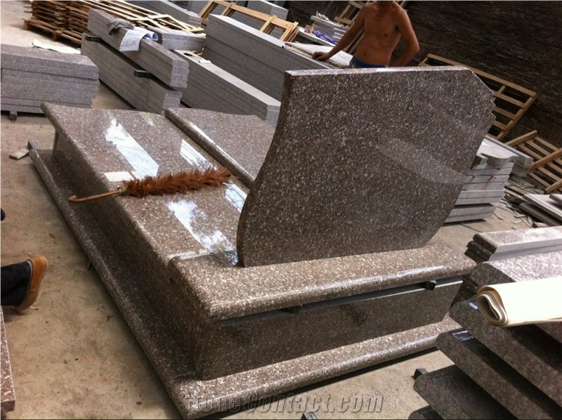 China New G664 G648 Granite Poland Simple Design Tombstone Headstone