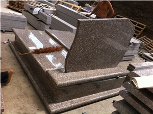 China New G664 G648 Granite Poland Simple Design Tombstone Headstone