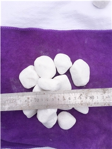 Natural Snow White Dolamite Pebbles/River Stone Tumble Garden Walkway