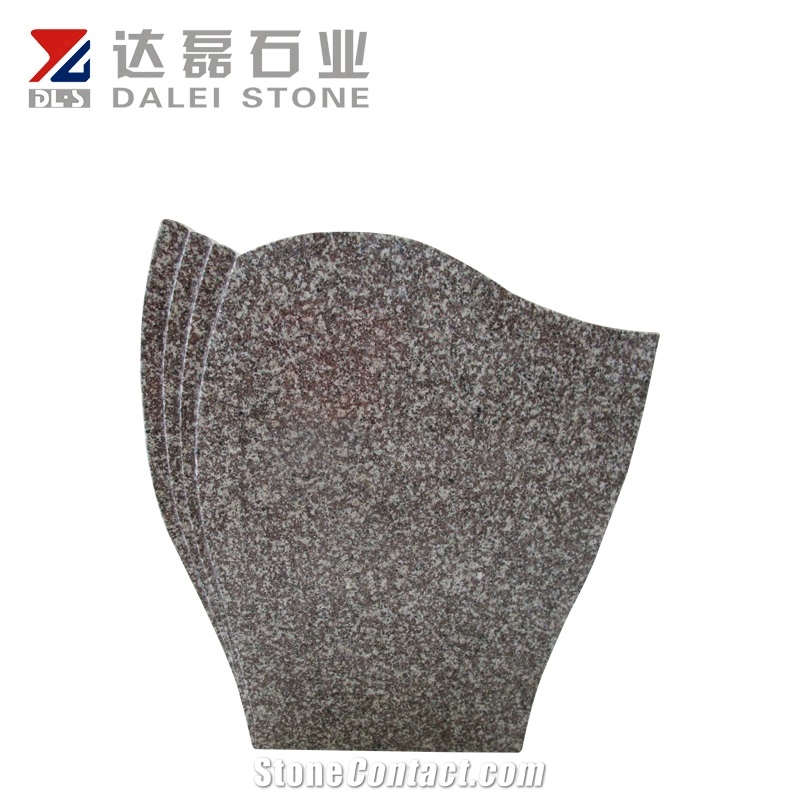 Old G664 Red Color Own Design European Style Granite Headstones