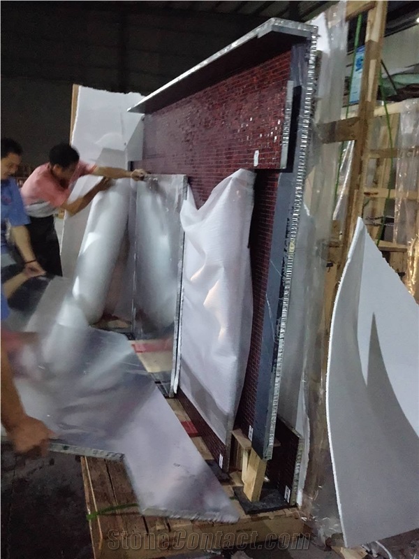 Aluminum Honeycomb Panels Composited with Marbles and Glass Mosaics