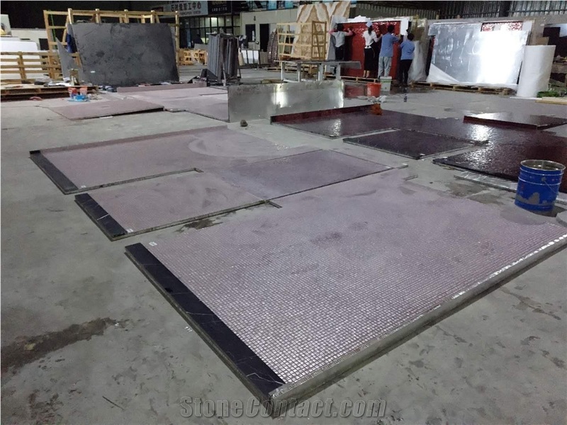 Aluminum Honeycomb Panels Composited with Marbles and Glass Mosaics