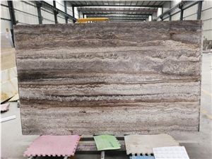 Honed Silver Travertine Slabs