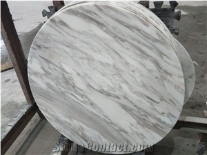 White Marble Round Table Solid Stone Top with Good Quality
