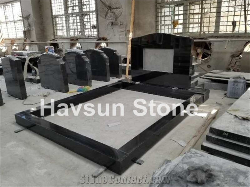 Custom Black Tombstone/Monument/Gravestone for Australia Market