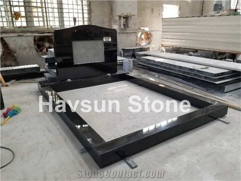 Custom Black Tombstone/Monument/Gravestone for Australia Market