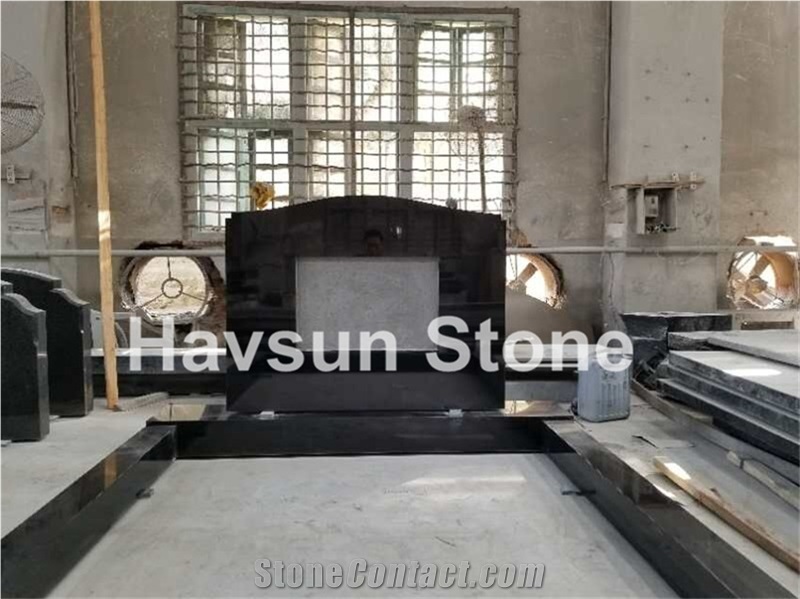 Custom Black Tombstone/Monument/Gravestone for Australia Market