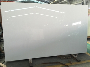 Best-Selling on Pure White Nano Crystallized Stone Slab