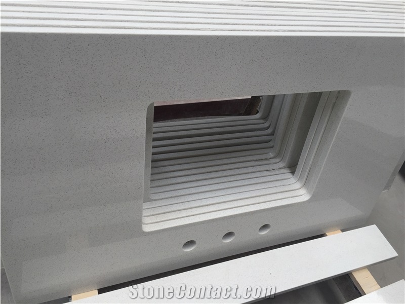 Grey Quartz Stone Bathroom Vanity Top,Bath Tops,Bathroom Countertop
