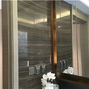 Canada Wood Marble,Brown Wooden Grain,Black Teak Obama Wooden Vein Slabs & Tiles