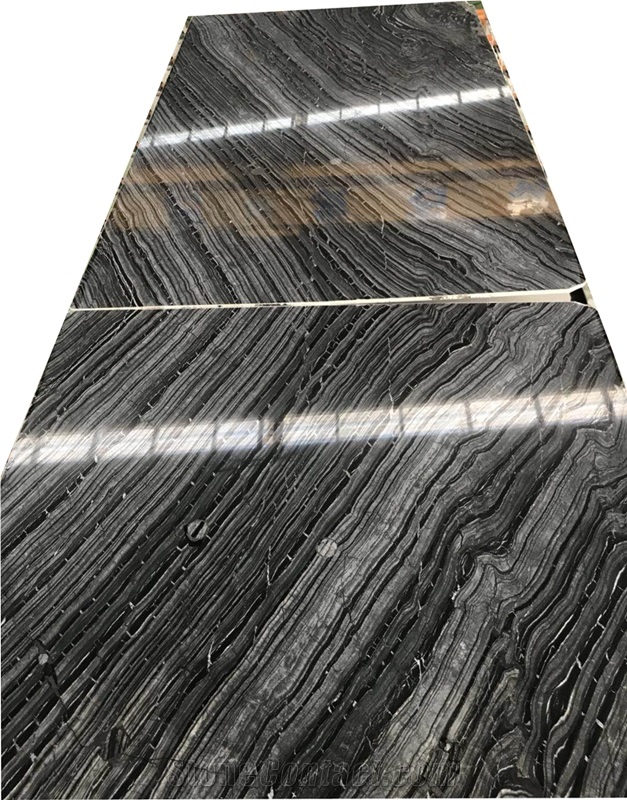 Wall Cladding Kenya Black Slab Ancient Vein Wood Marble