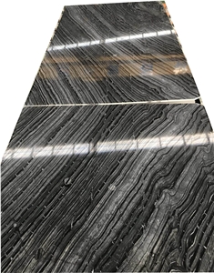 Wall Cladding Kenya Black Slab Ancient Vein Wood Marble
