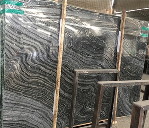 Wall Cladding Kenya Black Slab Ancient Vein Wood Marble