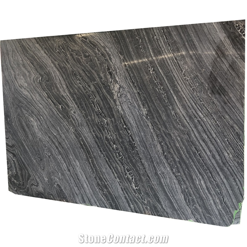 Wall Cladding Kenya Black Slab Ancient Vein Wood Marble