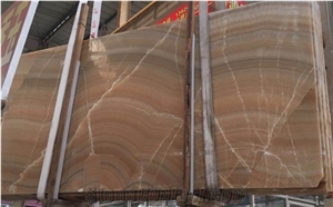 Wood Texture Cheap Price Honey Cappuccino Onyx Slabs