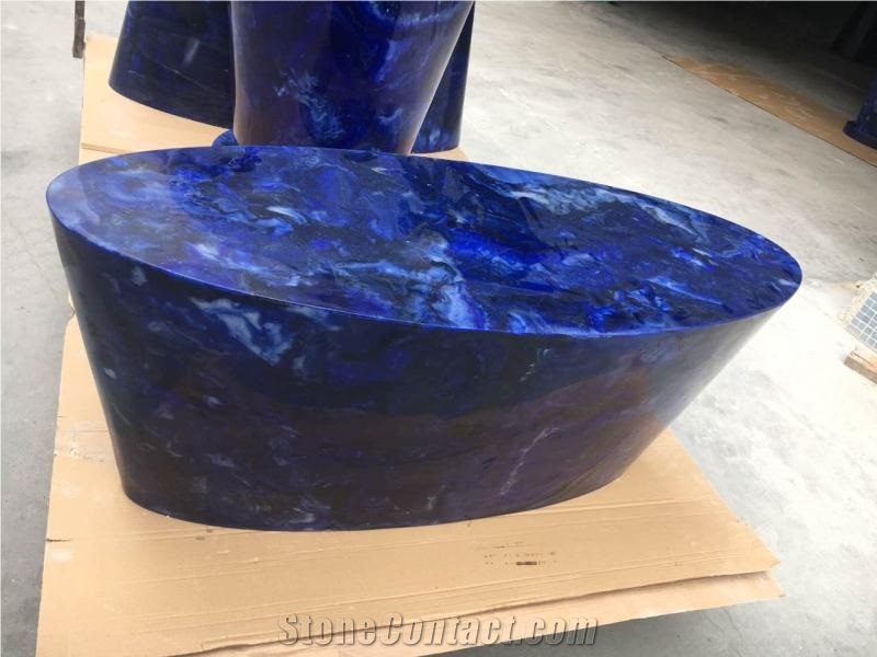 Blue Stone Bar Backlit Table