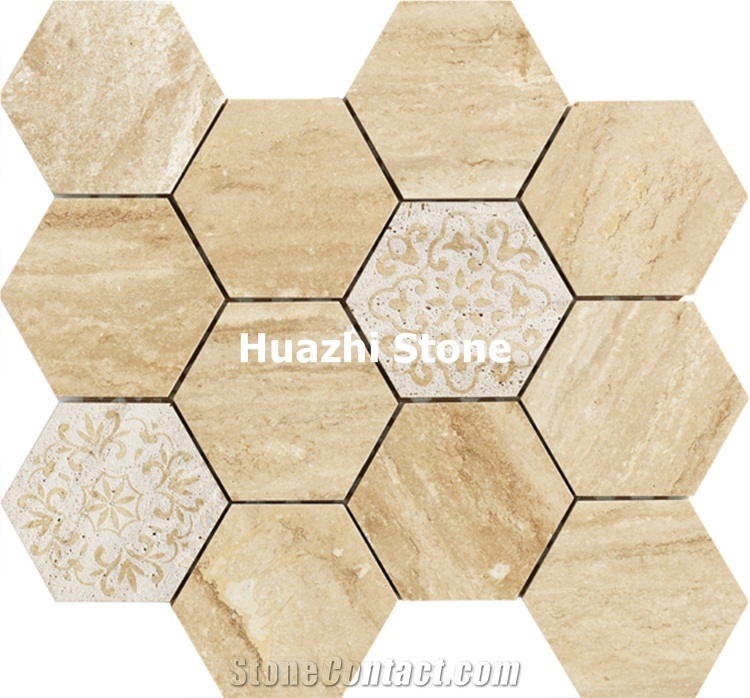 Beige Mosaic/Bathroom Mosaic/Pooling Mosaic/Natural Marble Mosaic