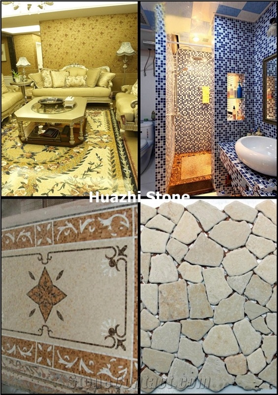 Beige Mosaic/Bathroom Mosaic/Pooling Mosaic/Natural Marble Mosaic