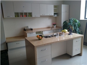 Beige Quartz Countertop, Kitchen,Desk,Island,Bar Tops, Countertops