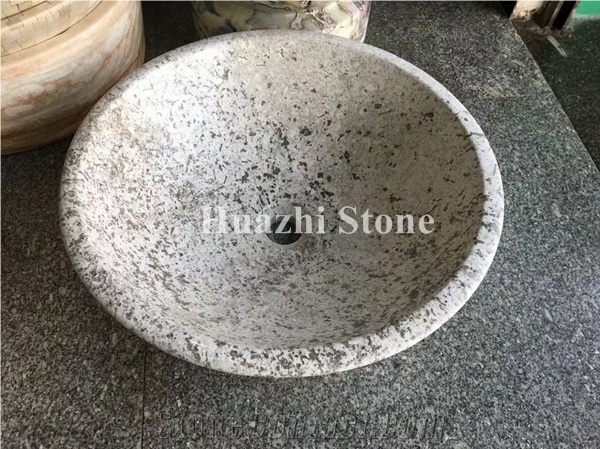 Black Granite Sinks Round Basins Vessel Sinks Bathroom Stone Oval Sink