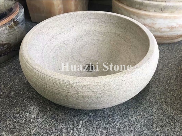 Black Granite Sinks Round Basins Vessel Sinks Bathroom Stone Oval Sink