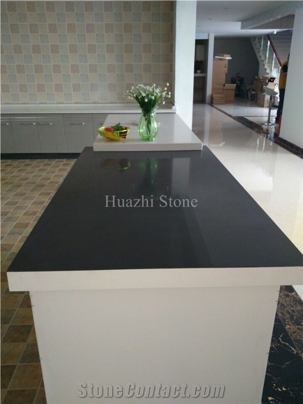 Black Quartz Countertop, Kitchen Countertops,Bar Tops