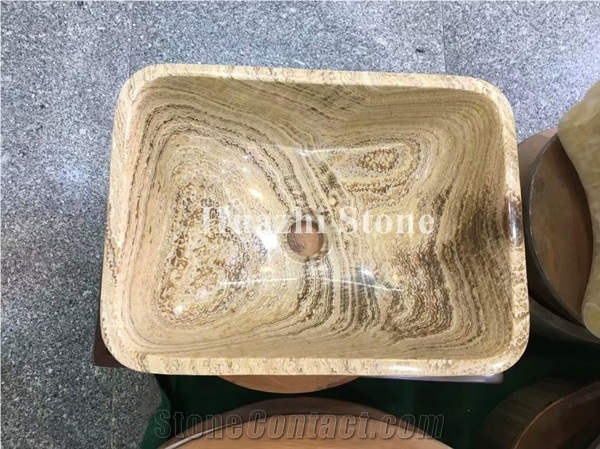 Brown Travertine Sinks Oval Basins Sink Stone Bathroom Basin