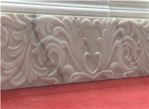 Cheap Natural Guangxi White Marble Relief Carving