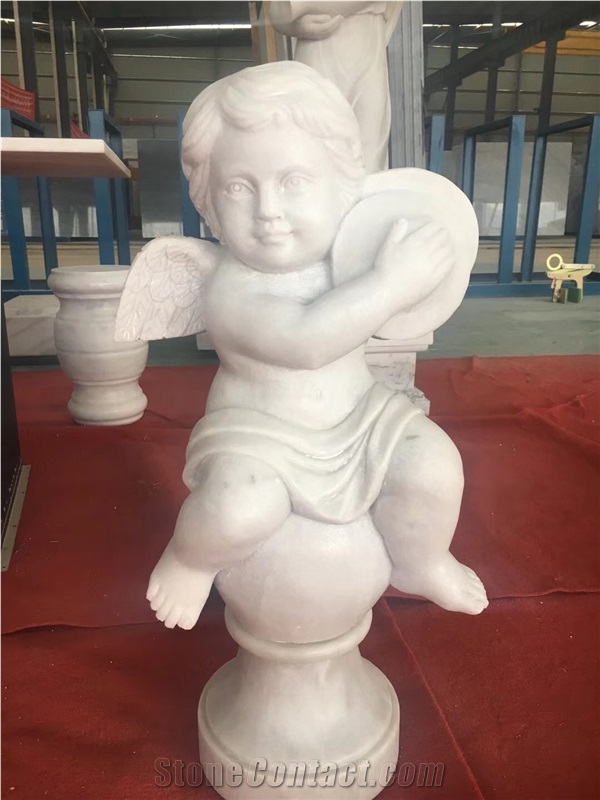 Cheap Natural Guangxi White Marble Relief Carving