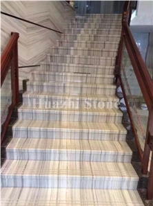 Crystal Wooden Natural Marble Stairs & Steps