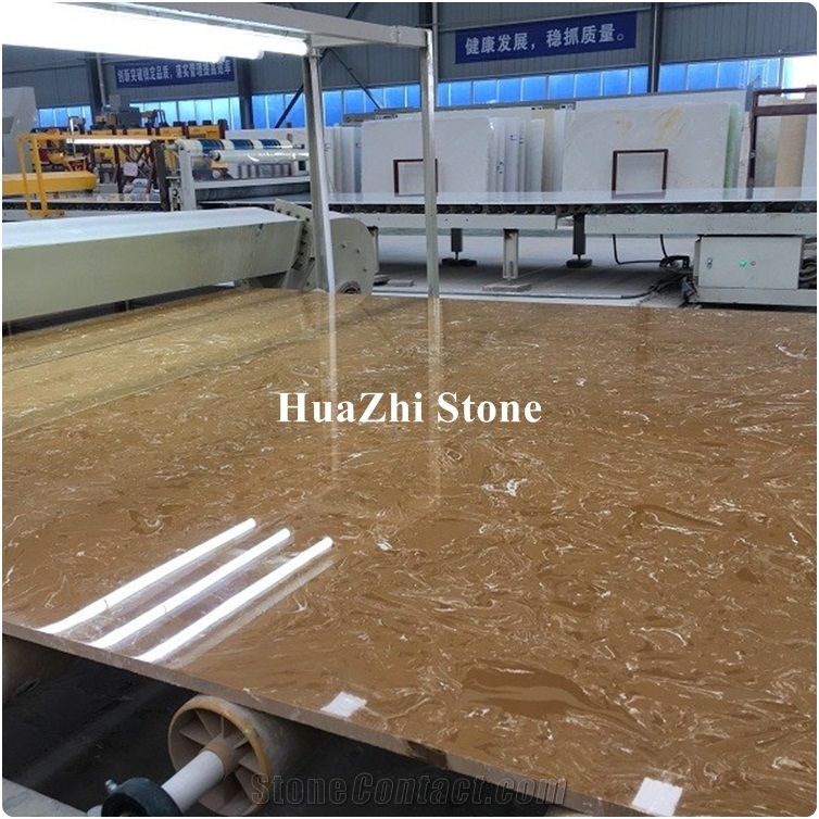 Factory Direct Selling High Quality Beige Artificial Marble Slabs