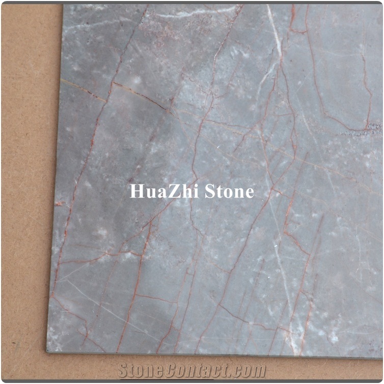Installing Marble Wall Tile Marble Grey with Red Vein Root Wall Panels