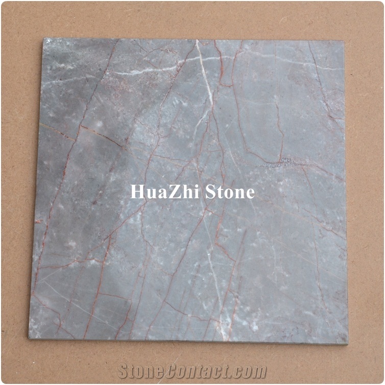 Installing Marble Wall Tile Marble Grey with Red Vein Root Wall Panels