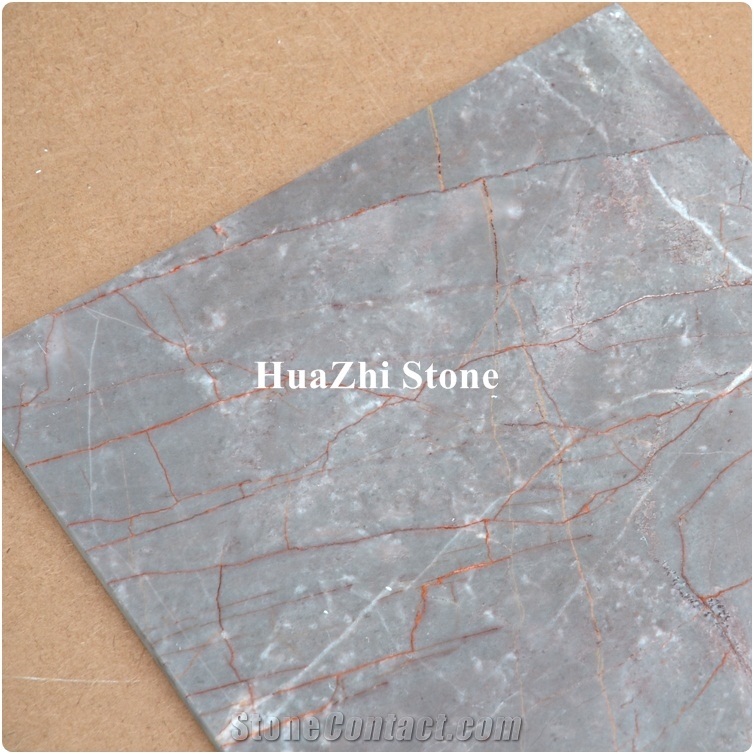 Installing Marble Wall Tile Marble Grey with Red Vein Root Wall Panels