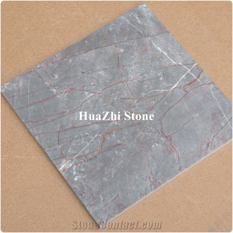 Installing Marble Wall Tile Marble Grey with Red Vein Root Wall Panels