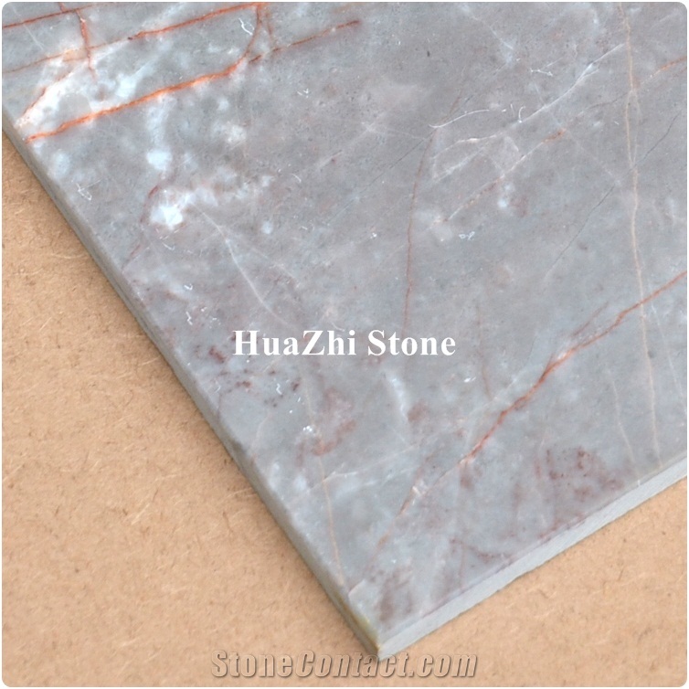 Installing Marble Wall Tile Marble Grey with Red Vein Root Wall Panels