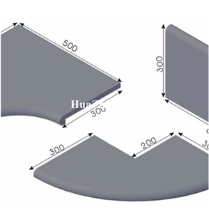 Light Grey White Marble Swimming Pool Bullnose Coping Terraces Tiles