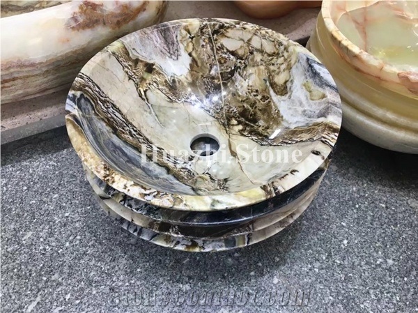 White Marble Sinks Oval Basins Natural Stone Sinks Vessel Sinks Wash