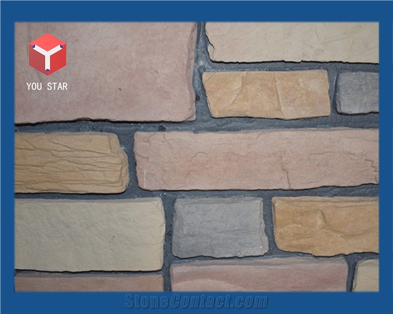 Building Material Artificial Cultured Stone Wall Cladding Decor Corner