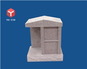China Pink Polished Granite 2 Niche Private Columbarium