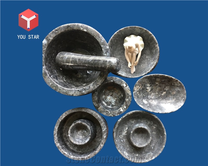 Natrual Granite Kitchen Dining Accessories Pestles Mortars Trays Bowls