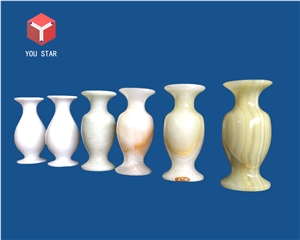 Natural Onyx Funeral Flower Vases Memorial Accessories