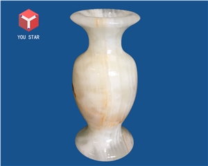 Natural Onyx Funeral Flowers Vases Memorial Accessories