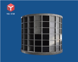 Shanxi Black Gray Granite 120 Niche Round Community Columbarium