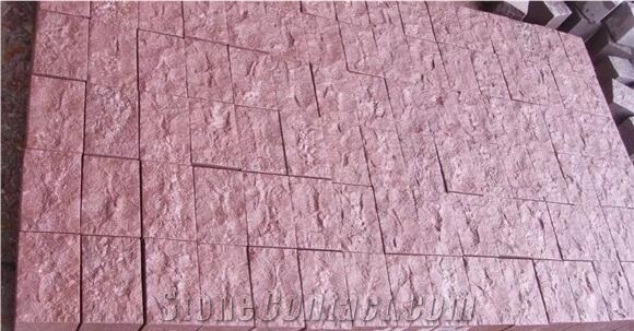 Red Porphyry Granite Cube Stone & Pavers