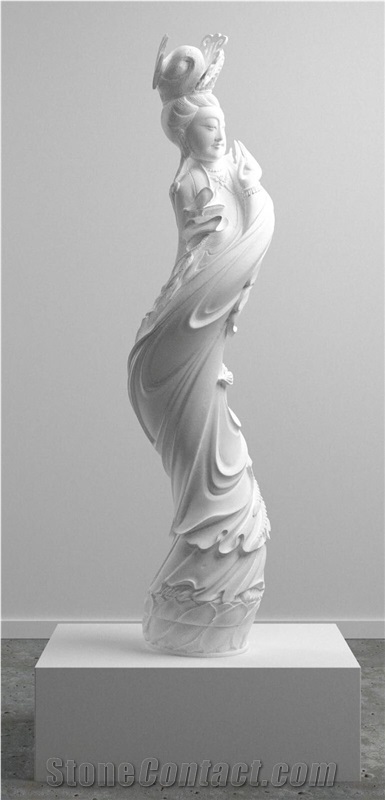 White Marble Religious Status Sculpture,Character Figure Status