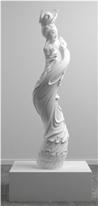 White Marble Religious Status Sculpture,Character Figure Status