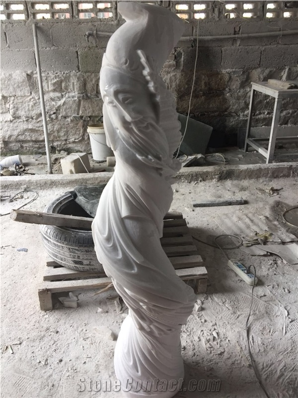 White Marble Religious Status Sculpture,Character Figure Status