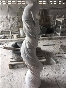 White Marble Religious Status Sculpture,Character Figure Status