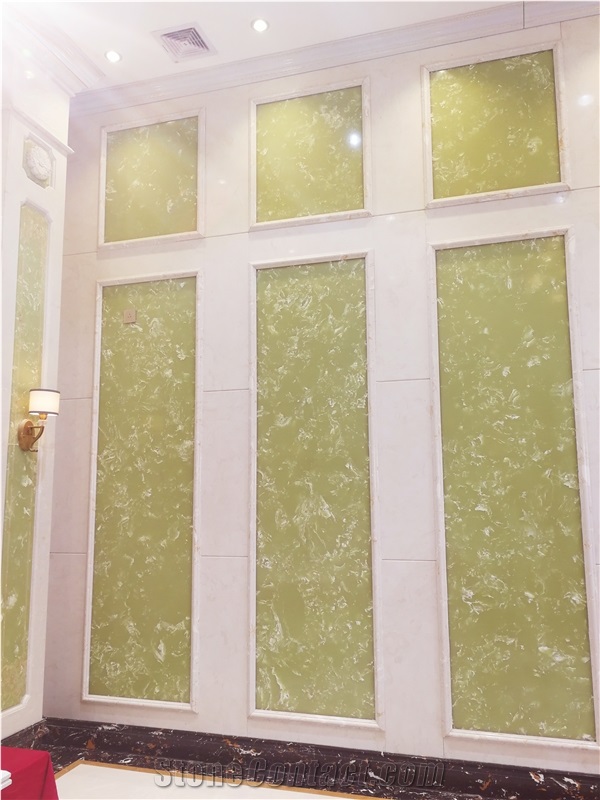 Green Onyx / Artificial Stone Tiles & Slabs,Floor & Wall